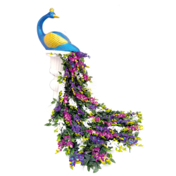 Artificial Peacock with Stand - 5 FT - Made of Plastic