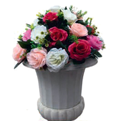 Artificial Flower Pillar Bouquet - Made of Plastic