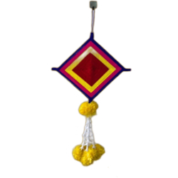 KITE FLOWER WALL HANGING - MADE OF WOOLEN & BAMBOO