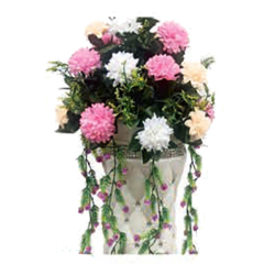 Artificial Flower Pillar Bouquet - Made of Plastic