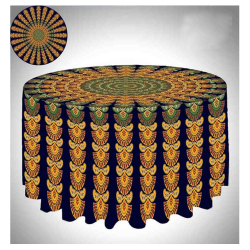 Round Table Cover - 2.5 FT X 4 FT - Made of Shine Cloth