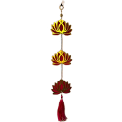 Decorative Lotus Tassel Wall Hanging - Made Of Beads