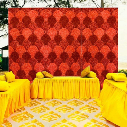 Decorative Rectangular Stage Setup - Set Of 3 - Made Of Polyester