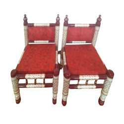 Sankheda Chair - 1 Pair ( 2 Chairs ) - Made Of Sankheda Wood