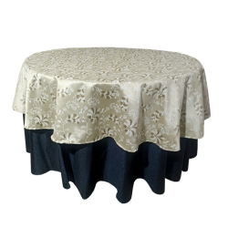 Round Designer Table Top -  Made of Heavy Crush & Knitting