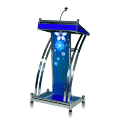 Heavy Podium with Mic - 4 FT - Made of Stainless Steel.