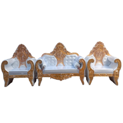 Wedding Sofa Set (1 Sofa & 2 Chairs) - Made of Wood With Matel