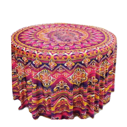 Round Table Cover - 4  feet  X 4  feet - Made of Two Way Lycra