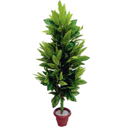 Artificial Leaves Plant with Pot - Made of Plastic