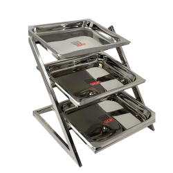 Counter Dish (Rectangle) - 3 Tier - Made of Steel