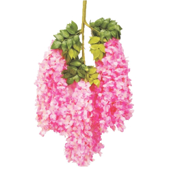 Artificial Wisteria Flower Latkan - (Set Of 12) 2 FT - Made of Plastic