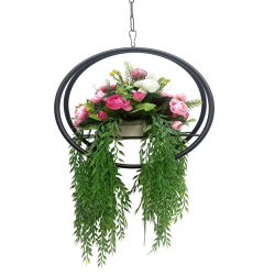 Artificial Flower Hanging Basket - Made of Plastic