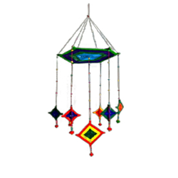 Decorative Kite Jhumar Hanging - Made Of Woolen & Bamboo